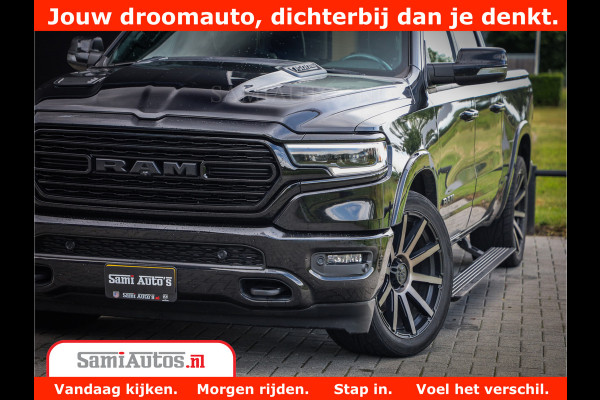 Dodge Ram 1500 Limited Night 5.7 V8 Hemi | Alle Opties | Black Edition | 4x4 Crew Cab | Comfortabele DC Dubbele Cabine met Royale 5 Zitplaatsen | KMC Wielen | Luchtvering | 360 Camera | Nappa Leer | Adaptieve Cruise |