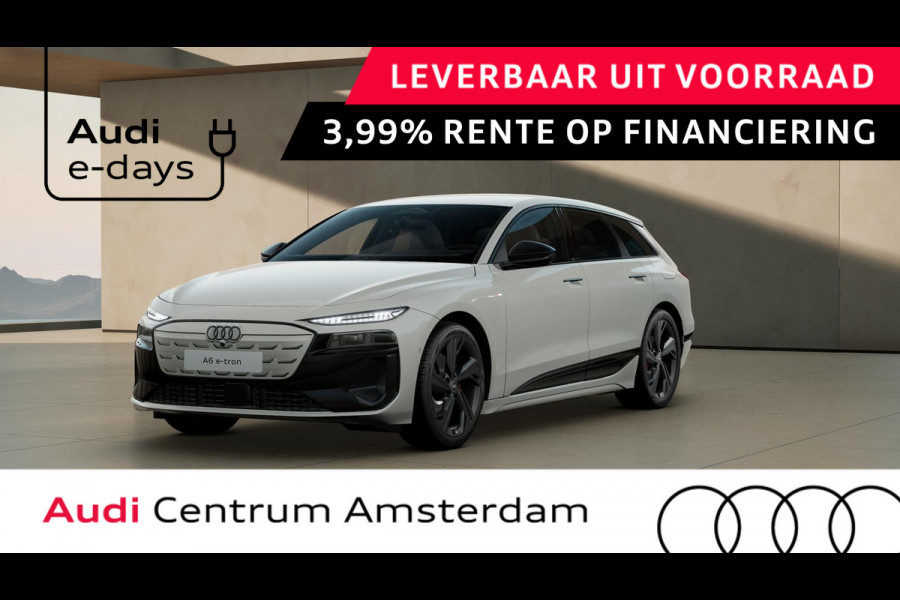 Audi A6 Avant e-tron S edition 83 kWh privacy glass, rood gespoten remzadels, LM velgen 21"