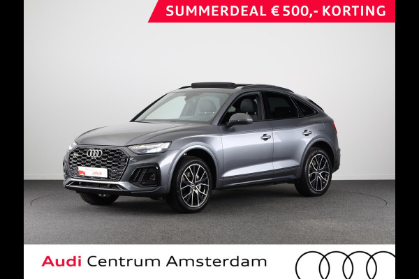 Audi Q5 Sportback 55 TFSI e S edition 367 pk S-tronic | SoH 96% | Navigatie | Panoramadak | Parkeersensoren (Park assist) | Rondomzicht camera | Elktr. Voorstoelen | Stoelverwarming |