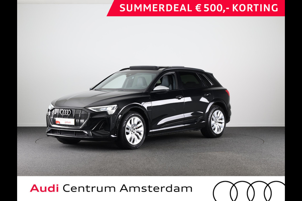 Audi e-tron S quattro 95 kWh 503pk | SoH 93% | Panoramadak | Lederen bekleding "Valcona" | B&O Soundsystem | Elektrisch vertelbare voorstoelen met memory Audi e-tron S quattro 95 kWh 503pk | SoH 93% | Panoramadak | Lederen bekleding "Valcona" | B&O Soundsystem | Elektrisch vertelbare voorstoelen met memory
