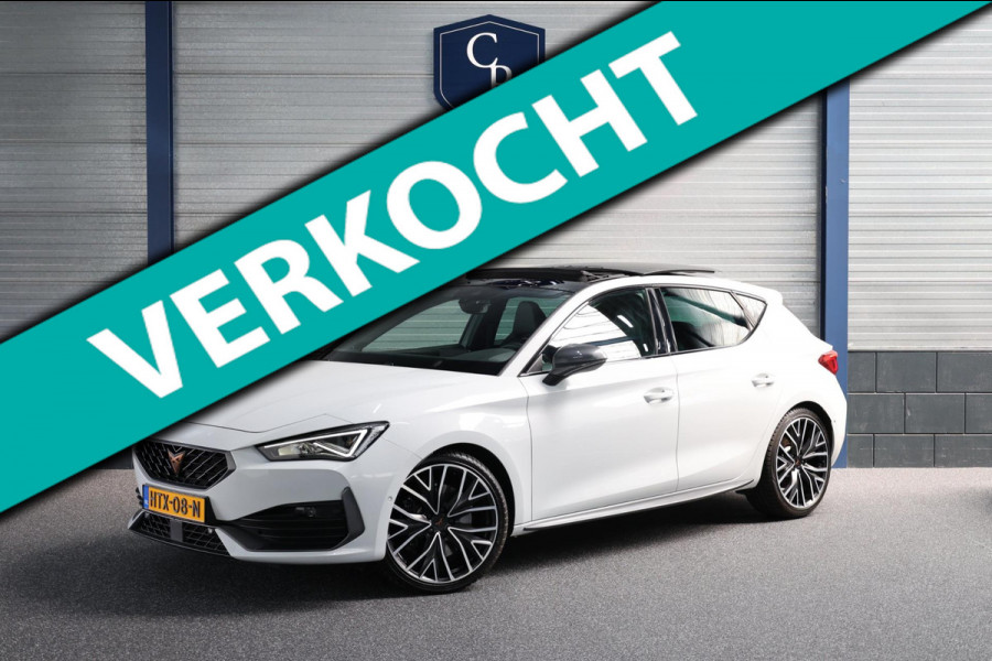 CUPRA Leon 2.0 TSI VZ 300+PK LED/VIRTUAL/SFEER/PANO/HALF LEER+S.VERWARMING/19"/CAM/ACC/ECC/12 MDN GARANTIE!