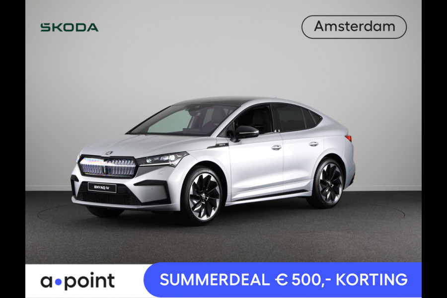 Škoda Enyaq Coupé 80 Sportline 204 pk Škoda Enyaq Coupé iV 80 Sportline 204 pk Canton Audio | Head up Display | Verwarmbare voorstoelen en achterbank | Crystal Face