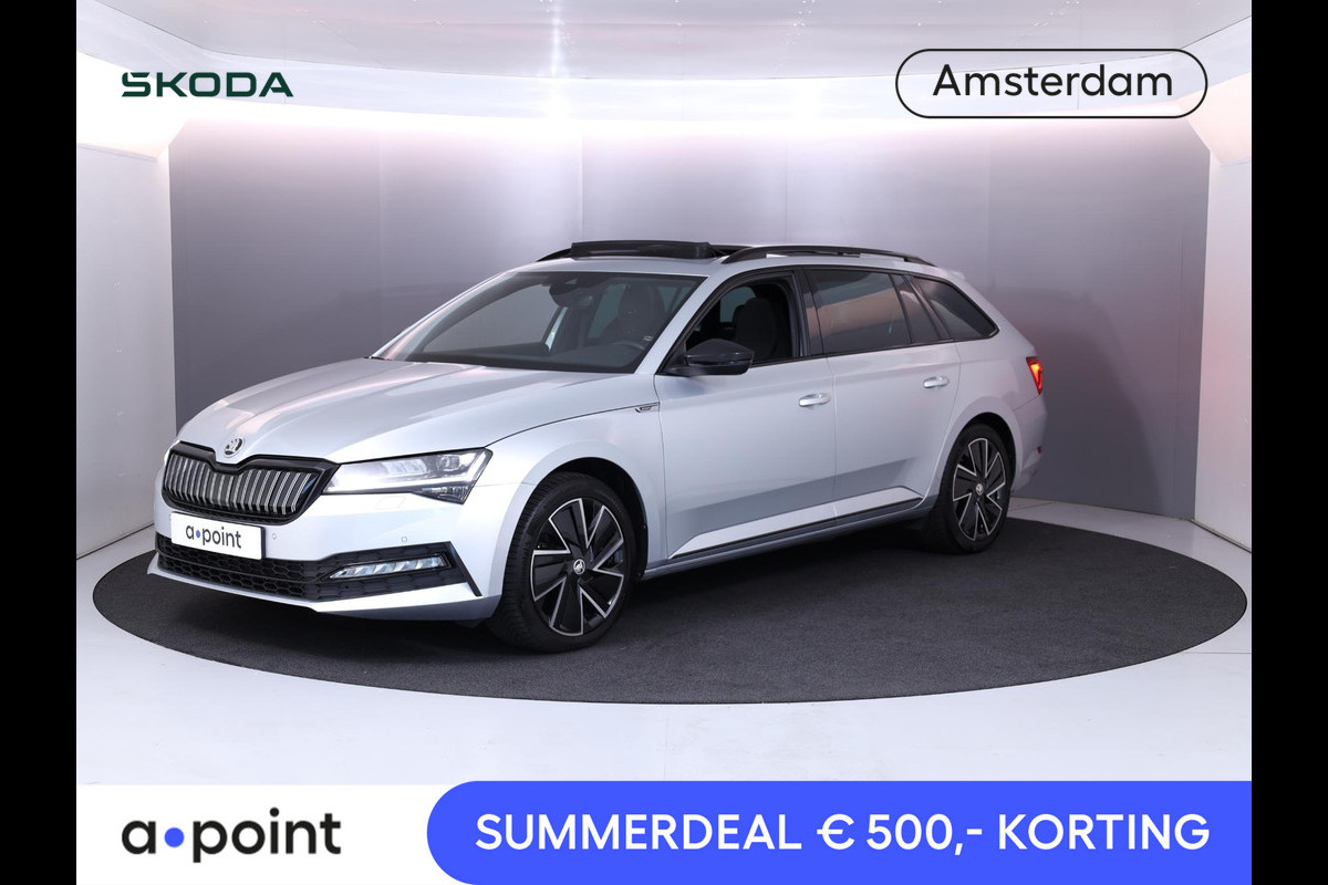 Škoda Superb Combi 1.4 TSI iV Sportline Business 218 pk | Verlengde garantie | Navigatie | Panoramadak | Parkeersensoren | Achteruitrijcamera | Stoelverwarming v/a | Škoda Superb Combi 1.4 TSI iV Sportline Business 218 pk | Verlengde garantie | Navigatie | Panoramadak | Parkeersensoren | Achteruitrijcamera | Stoelverwarming v/a |