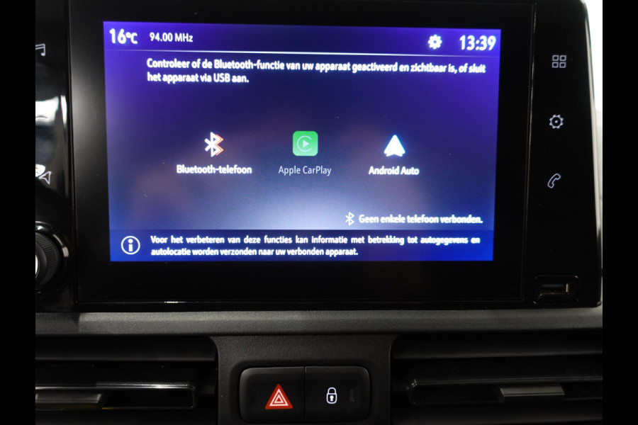Opel Combo 130PK Automaat L1H1 Apple Carplay Cruise control Trekhaak Parkeersensoren Stuurwielverwarming
