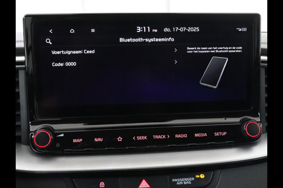 Kia Ceed 1.0 T-GDi DynamicPlusLine | Stoel & stuurverwarming | Trekhaak | Adaptive cruise | Camera | Half leder | Keyless | Full LED | Carplay | Navigatie | Climate control | Parkeerhulp
