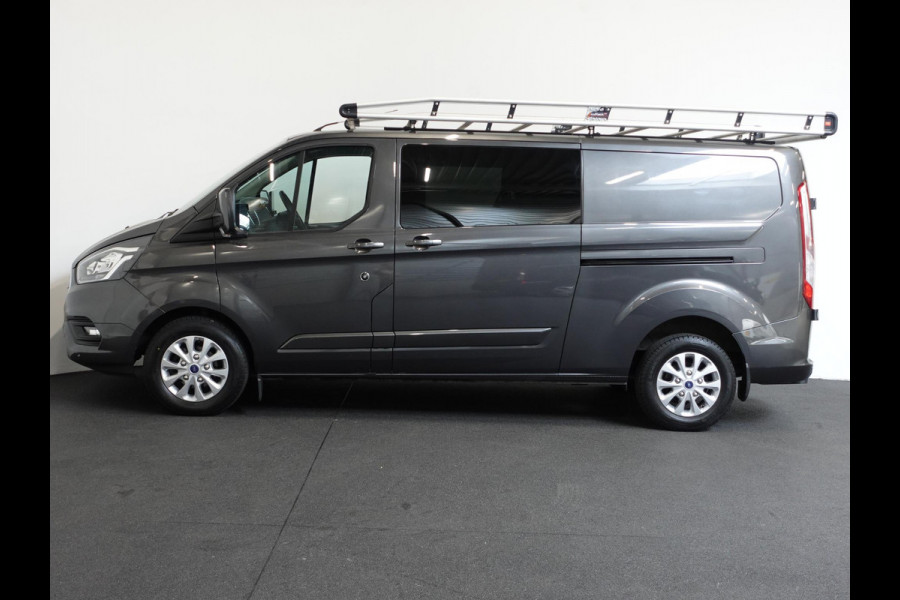 Ford Transit Custom L2H1 Limited Dubbele Cabine Automaat Navigatie Airco 2 Schuifdeuren Trekhaak Parkeersensoren Carplay Imperiaal