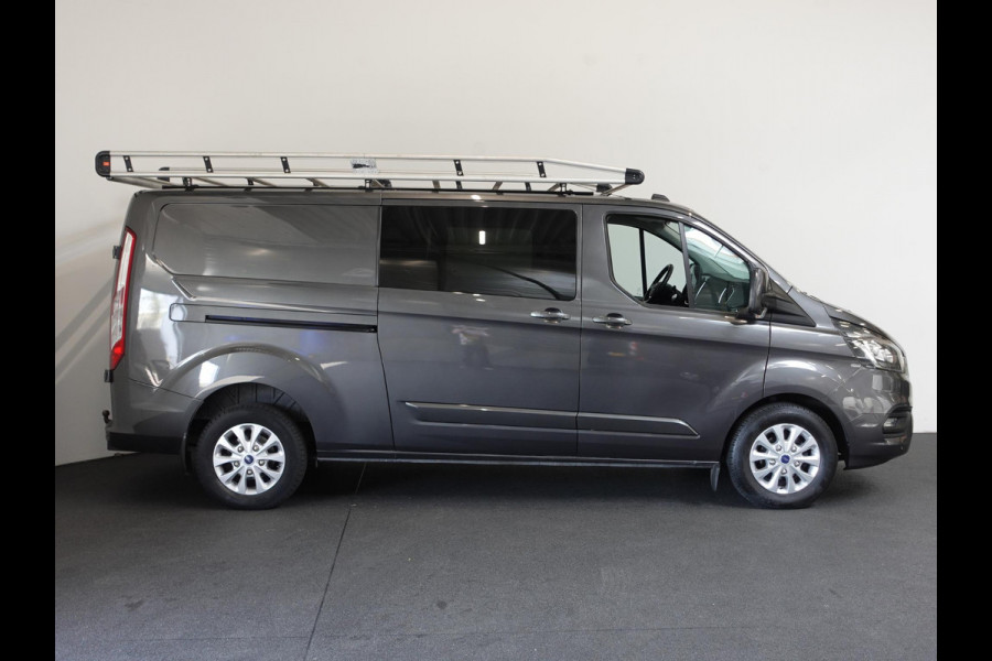 Ford Transit Custom L2H1 Limited Dubbele Cabine Automaat Navigatie Airco 2 Schuifdeuren Trekhaak Parkeersensoren Carplay Imperiaal