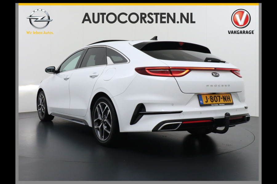 Kia ProCeed 1.4 T-GDI 141PK Autom. GT-Line Panoramadak Virtual Cockpit Trekhaak Navi Camera Ecc Apple Carplay Android Auto Adap.Cruise Stoel Keyless DAB Lmv 17" Led Dodehoekdetector Rijstrooksensor met correctie Elek.Achterklep Verkeersbord detectie Uitparkeer waarschuwing Zeer compleet! Origineel Nederlandse Auto €35.000,- nieuw