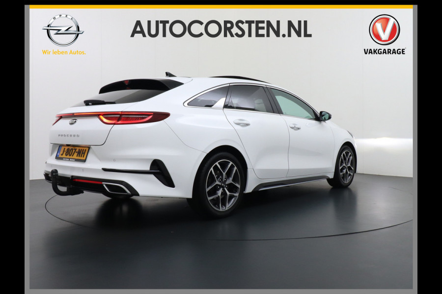 Kia ProCeed 1.4 T-GDI 141PK Autom. GT-Line Panoramadak Virtual Cockpit Trekhaak Navi Camera Ecc Apple Carplay Android Auto Adap.Cruise Stoel Keyless DAB Lmv 17" Led Dodehoekdetector Rijstrooksensor met correctie Elek.Achterklep Verkeersbord detectie Uitparkeer waarschuwing Zeer compleet! Origineel Nederlandse Auto €35.000,- nieuw