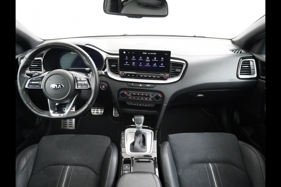 Kia ProCeed 1.4 T-GDI 141PK Autom. GT-Line Panoramadak Virtual Cockpit Trekhaak Navi Camera Ecc Apple Carplay Android Auto Adap.Cruise Stoel Keyless DAB Lmv 17" Led Dodehoekdetector Rijstrooksensor met correctie Elek.Achterklep Verkeersbord detectie Uitparkeer waarschuwing Zeer compleet! Origineel Nederlandse Auto €35.000,- nieuw