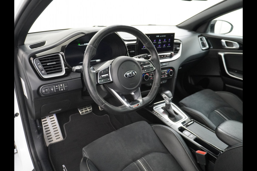 Kia ProCeed 1.4 T-GDI 141PK Autom. GT-Line Panoramadak Virtual Cockpit Trekhaak Navi Camera Ecc Apple Carplay Android Auto Adap.Cruise Stoel Keyless DAB Lmv 17" Led Dodehoekdetector Rijstrooksensor met correctie Elek.Achterklep Verkeersbord detectie Uitparkeer waarschuwing Zeer compleet! Origineel Nederlandse Auto €35.000,- nieuw