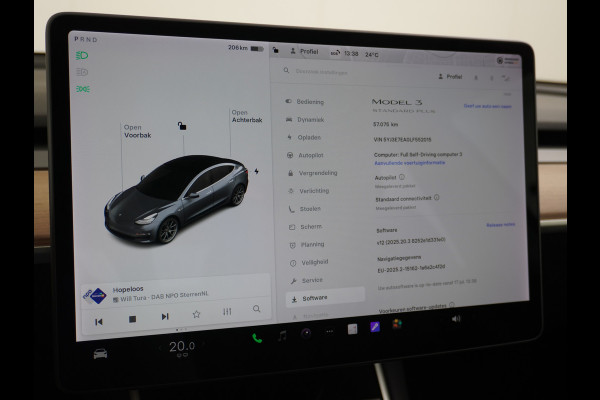 Tesla Model 3 RWD SR+ 60kWh 325PK Lmv 19" AutoPilot Leder PanoDak Adaptive-Cruise Lmv Camera's Elektr.-Stuur+Stoelen+Spiegels+Geheugen+Easy-En Navi LED Comfortstoelen ACC DAB Keyless en Voorverwarmen interieur via App One-Pedal-Drive Origineel Nederlandse auto 1e Eigenaar Garantie Accu/Motor tot 12-12-2027 max 160.000km 1.584kg licht!