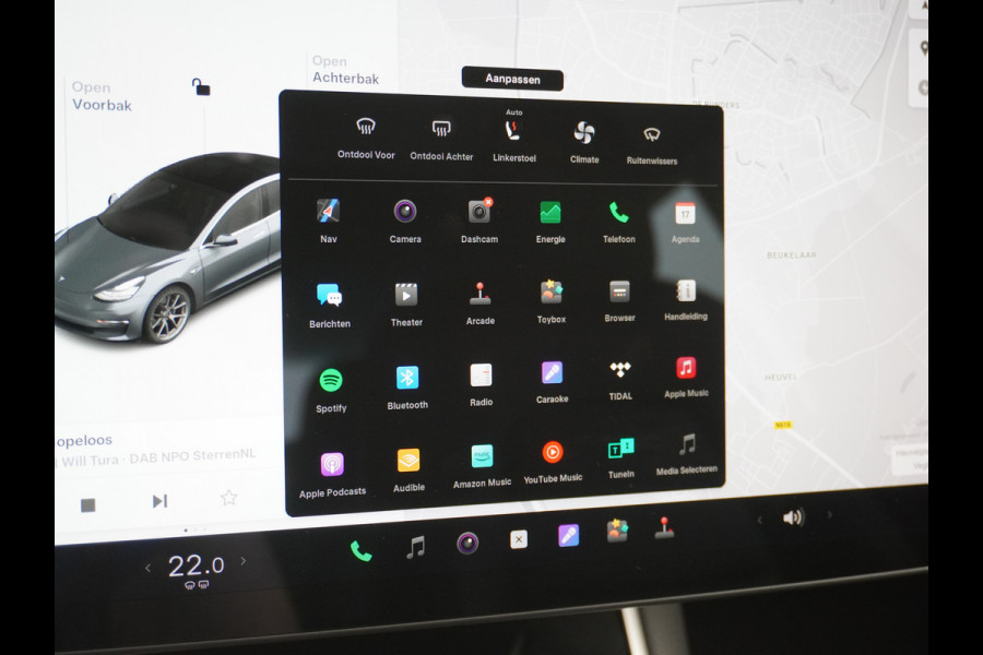 Tesla Model 3 RWD SR+ 60kWh 325PK Lmv 19" AutoPilot Leder PanoDak Adaptive-Cruise Lmv Camera's Elektr.-Stuur+Stoelen+Spiegels+Geheugen+Easy-En Navi LED Comfortstoelen ACC DAB Keyless en Voorverwarmen interieur via App One-Pedal-Drive Origineel Nederlandse auto 1e Eigenaar Garantie Accu/Motor tot 12-12-2027 max 160.000km 1.584kg licht!