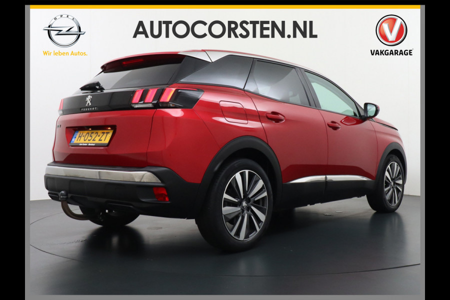 Peugeot 3008 T131PK AUT-8 Elek.Stoel+Memory+Verwarmd Trekhaak Navi Cruise Apple Carplay Android 19" Ecc 360°Camera PDC Elek.Achterklep DAB Co Led Keyless Lane Departure Privacy Glas Regen-Lichtsensor Draadloze lader Pack City Bluetooth Nieuwprijs €39.459,- Origineel Nederlandse Auto Riem vervangen !