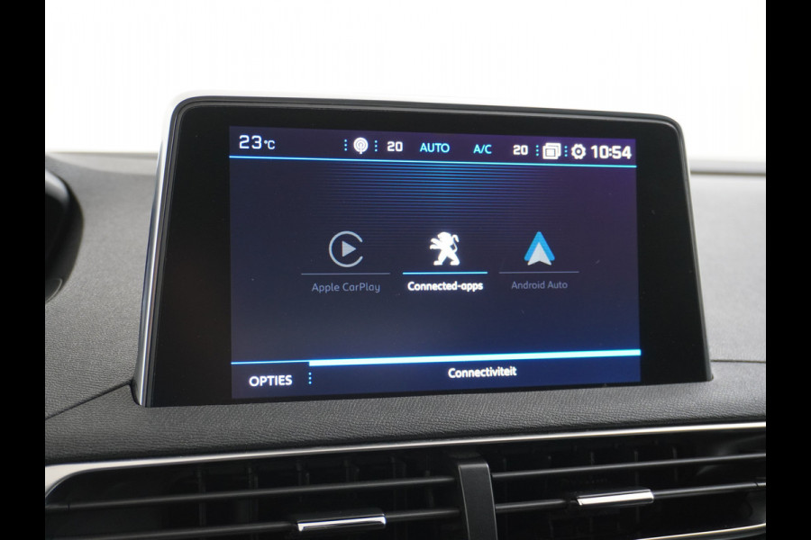 Peugeot 3008 T131PK AUT-8 Elek.Stoel+Memory+Verwarmd Trekhaak Navi Cruise Apple Carplay Android 19" Ecc 360°Camera PDC Elek.Achterklep DAB Co Led Keyless Lane Departure Privacy Glas Regen-Lichtsensor Draadloze lader Pack City Bluetooth Nieuwprijs €39.459,- Origineel Nederlandse Auto Riem vervangen !