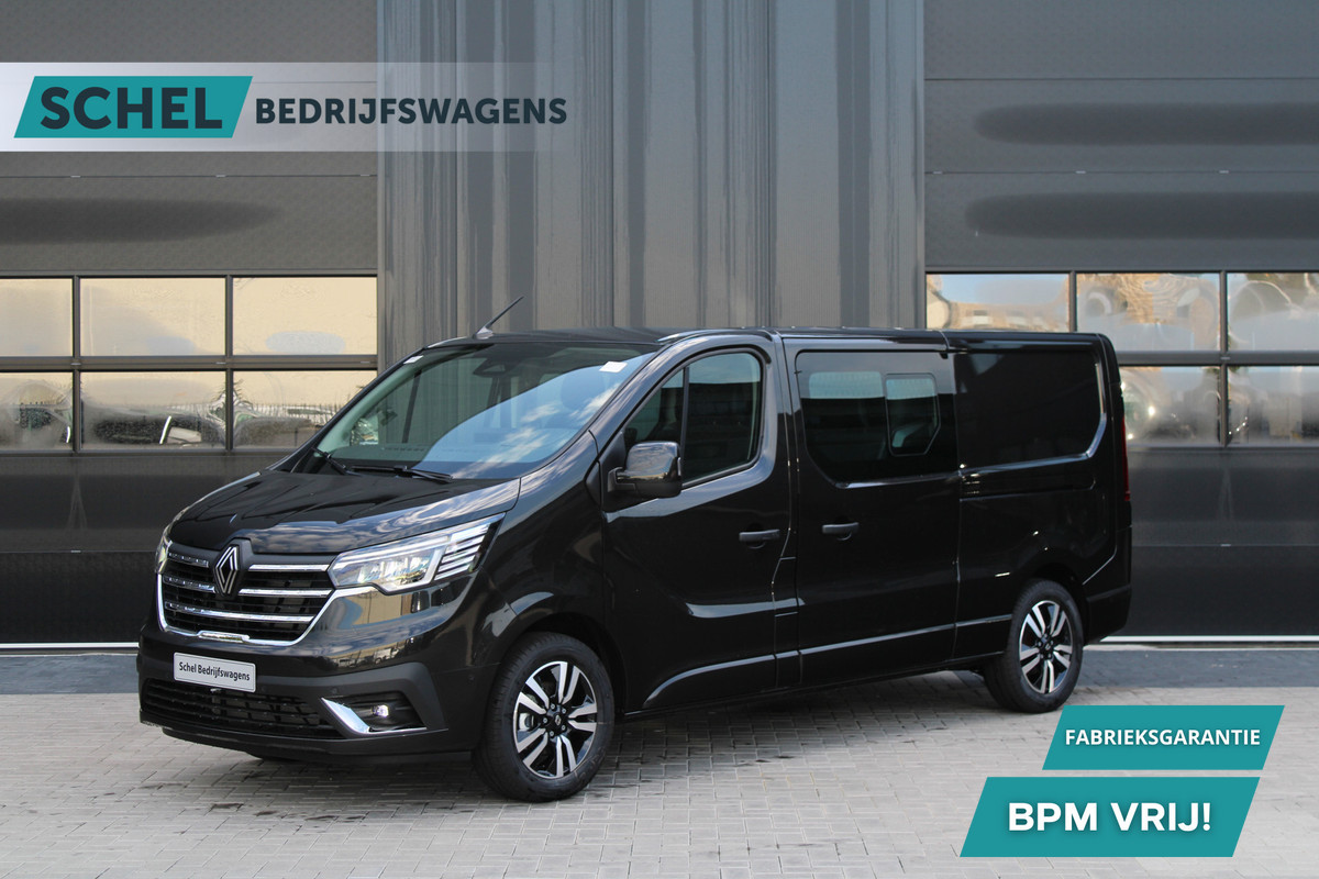 Renault Trafic 2.0 Blue dCi 170pk T29 L2H1 Extra DC - 2x Schuifdeur - Carplay - LED - Blind Spot - Navigatie - Camera - Trekhaak - Stoelverwarm Renault Trafic 2.0 Blue dCi 170pk T29 L2H1 Extra DC - 2x Schuifdeur - Carplay - LED - Blind Spot - Navigatie - Camera - Trekhaak - Stoelverwarm