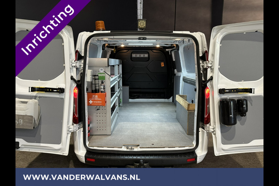 Ford Transit Custom 2.0 TDCI 130pk L2H1 Inrichting Euro6 Airco | Camera | LED | Apple Carplay | Android Auto | 2800kg Trekhaak Cruisecontrol, Parkeersensoren, Verwarmde voorruit, Bijrijdersbank