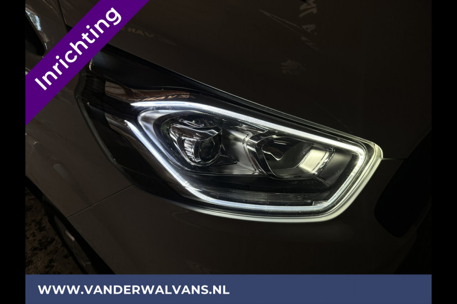 Ford Transit Custom 2.0 TDCI 130pk L2H1 Inrichting Euro6 Airco | Camera | LED | Apple Carplay | Android Auto | 2800kg Trekhaak Cruisecontrol, Parkeersensoren, Verwarmde voorruit, Bijrijdersbank