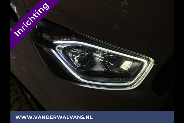 Ford Transit Custom 2.0 TDCI 130pk L2H1 Inrichting Euro6 Airco | Camera | LED | Apple Carplay | Android Auto | 2800kg Trekhaak Cruisecontrol, Parkeersensoren, Verwarmde voorruit, Bijrijdersbank