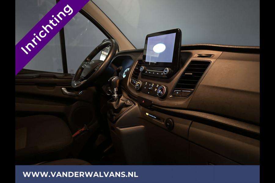 Ford Transit Custom 2.0 TDCI 130pk L2H1 Inrichting Euro6 Airco | Camera | LED | Apple Carplay | Android Auto | 2800kg Trekhaak Cruisecontrol, Parkeersensoren, Verwarmde voorruit, Bijrijdersbank