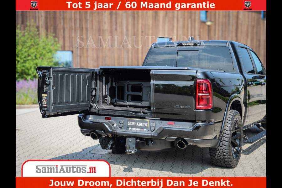 Dodge Ram 1500 Limited Night High Output 540HP 706Nm | Massage + Full Option | De Meest Luxe en Volle Pick-Up in zijn Klasse | Comfortabele Dubbele Cabine met Royale 5 Zitplaatsen | BPM vrij | Nu Leverbaar uit Voorraad | Voorraad Nr 2355 - 5149