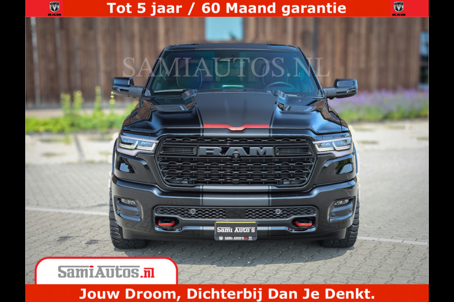 Dodge Ram 1500 Limited Night High Output 540HP 706Nm | Massage + Full Option | De Meest Luxe en Volle Pick-Up in zijn Klasse | Comfortabele Dubbele Cabine met Royale 5 Zitplaatsen | BPM vrij | Nu Leverbaar uit Voorraad | Voorraad Nr 2355 - 5149