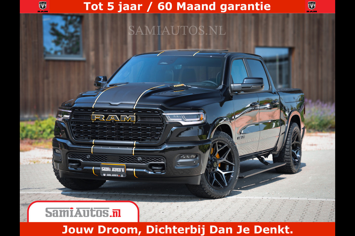 Dodge Ram 1500 Limited Night High Output 540HP 706Nm | Massage + Full Option | De Meest Luxe en Volle Pick-Up in zijn Klasse | Comfortabele Dubbele Cabine met Royale 5 Zitplaatsen | BPM vrij | Nu Leverbaar uit Voorraad | Voorraad Nr 2324 - 5142 Dodge Ram 1500 Limited Night High Output 540HP 706Nm | Massage + Full Option | De Meest Luxe en Volle Pick-Up in zijn Klasse | Comfortabele Dubbele Cabine met Royale 5 Zitplaatsen | BPM vrij | Nu Leverbaar uit Voorraad | Voorraad Nr 2324 - 5142