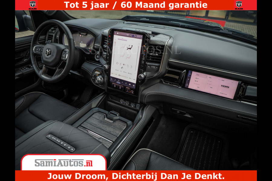 Dodge Ram 1500 Limited Night High Output 540HP 706Nm | Massage + Full Option | De Meest Luxe en Volle Pick-Up in zijn Klasse | Comfortabele Dubbele Cabine met Royale 5 Zitplaatsen | BPM vrij | Nu Leverbaar uit Voorraad | Voorraad Nr 2334 - 5409