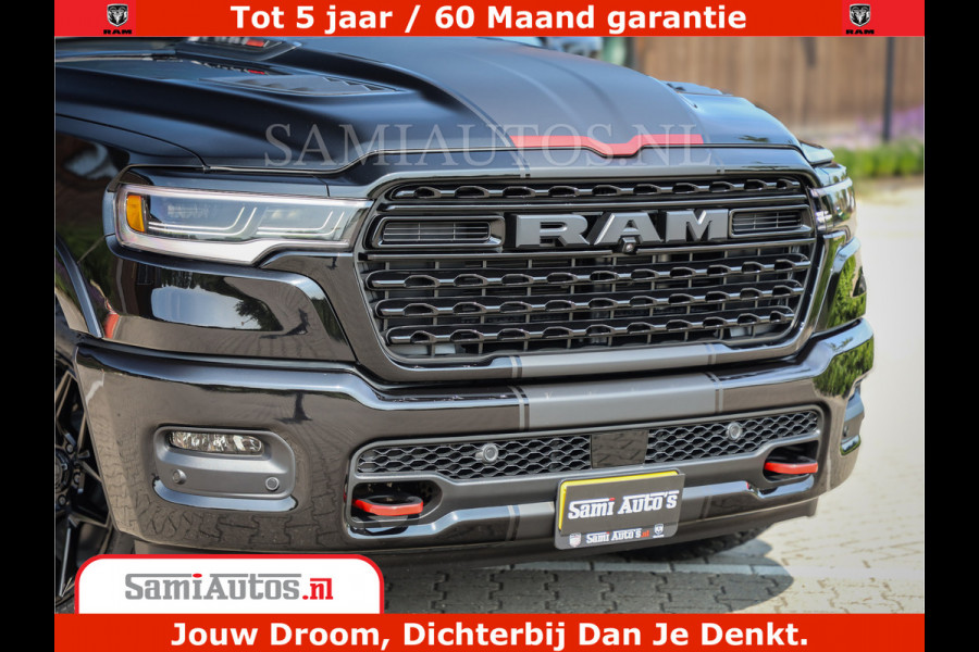 Dodge Ram 1500 Limited Night High Output 540HP 706Nm | Massage + Full Option | De Meest Luxe en Volle Pick-Up in zijn Klasse | Comfortabele Dubbele Cabine met Royale 5 Zitplaatsen | BPM vrij | Nu Leverbaar uit Voorraad | Voorraad Nr 2334 - 5409