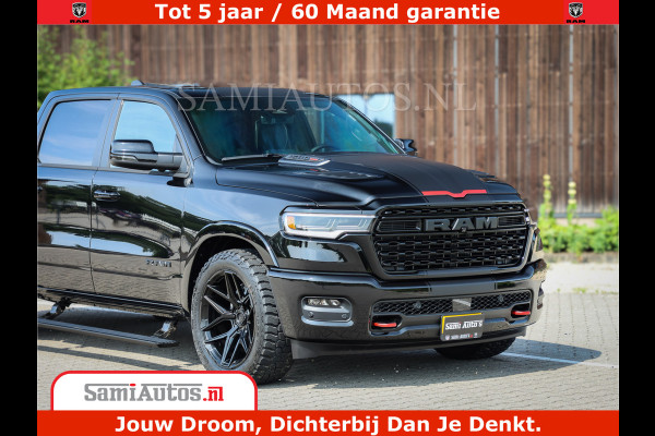 Dodge Ram 1500 Limited Night High Output 540HP 706Nm | Massage + Full Option | De Meest Luxe en Volle Pick-Up in zijn Klasse | Comfortabele Dubbele Cabine met Royale 5 Zitplaatsen | BPM vrij | Nu Leverbaar uit Voorraad | Voorraad Nr 2334 - 5409