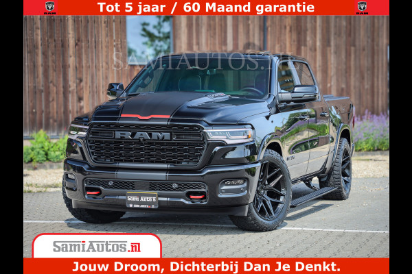 Dodge Ram 1500 Limited Night High Output 540HP 706Nm | Massage + Full Option | De Meest Luxe en Volle Pick-Up in zijn Klasse | Comfortabele Dubbele Cabine met Royale 5 Zitplaatsen | BPM vrij | Nu Leverbaar uit Voorraad | Voorraad Nr 2334 - 5409