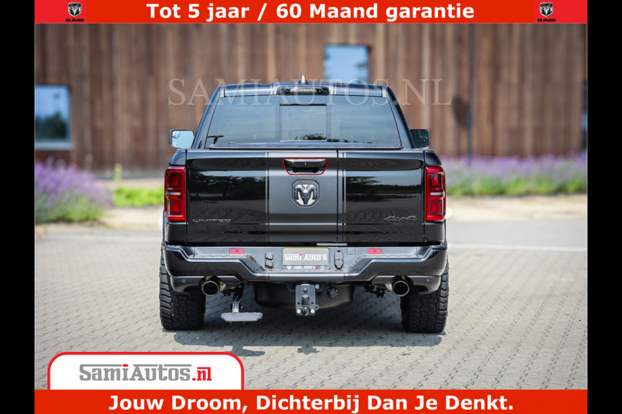 Dodge Ram 1500 Limited Night High Output 540HP 706Nm | Massage + Full Option | De Meest Luxe en Volle Pick-Up in zijn Klasse | Comfortabele Dubbele Cabine met Royale 5 Zitplaatsen | BPM vrij | Nu Leverbaar uit Voorraad | Voorraad Nr 2334 - 5409