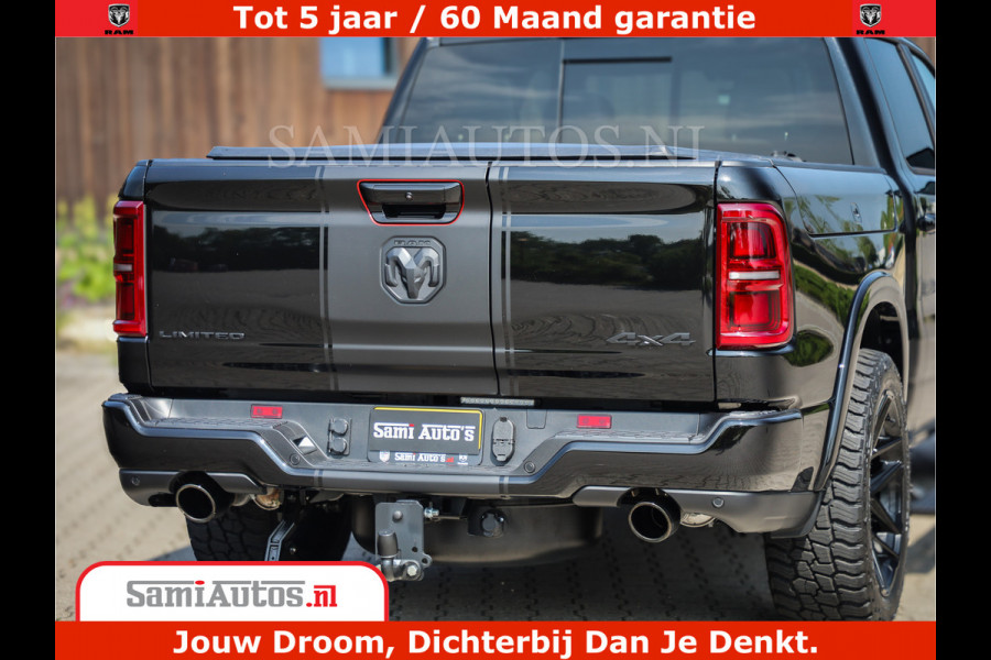Dodge Ram 1500 Limited Night High Output 540HP 706Nm | Massage + Full Option | De Meest Luxe en Volle Pick-Up in zijn Klasse | Comfortabele Dubbele Cabine met Royale 5 Zitplaatsen | BPM vrij | Nu Leverbaar uit Voorraad | Voorraad Nr 2334 - 5409