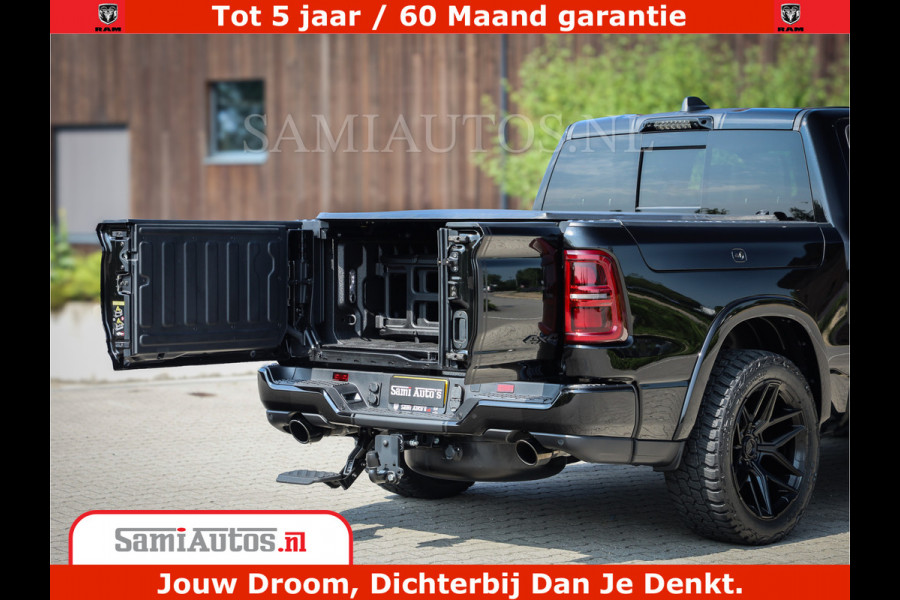 Dodge Ram 1500 Limited Night High Output 540HP 706Nm | Massage + Full Option | De Meest Luxe en Volle Pick-Up in zijn Klasse | Comfortabele Dubbele Cabine met Royale 5 Zitplaatsen | BPM vrij | Nu Leverbaar uit Voorraad | Voorraad Nr 2334 - 5409
