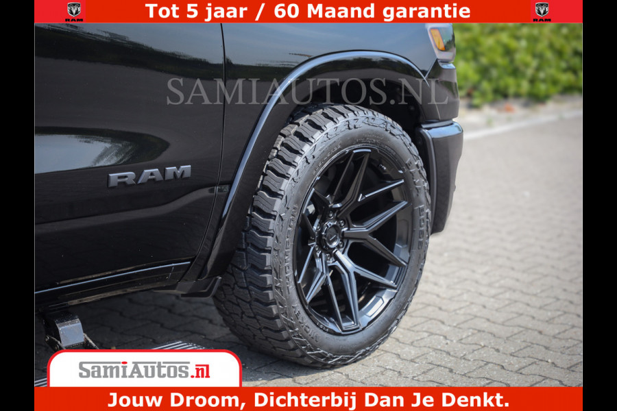Dodge Ram 1500 Limited Night High Output 540HP 706Nm | Massage + Full Option | De Meest Luxe en Volle Pick-Up in zijn Klasse | Comfortabele Dubbele Cabine met Royale 5 Zitplaatsen | BPM vrij | Nu Leverbaar uit Voorraad | Voorraad Nr 2334 - 5409
