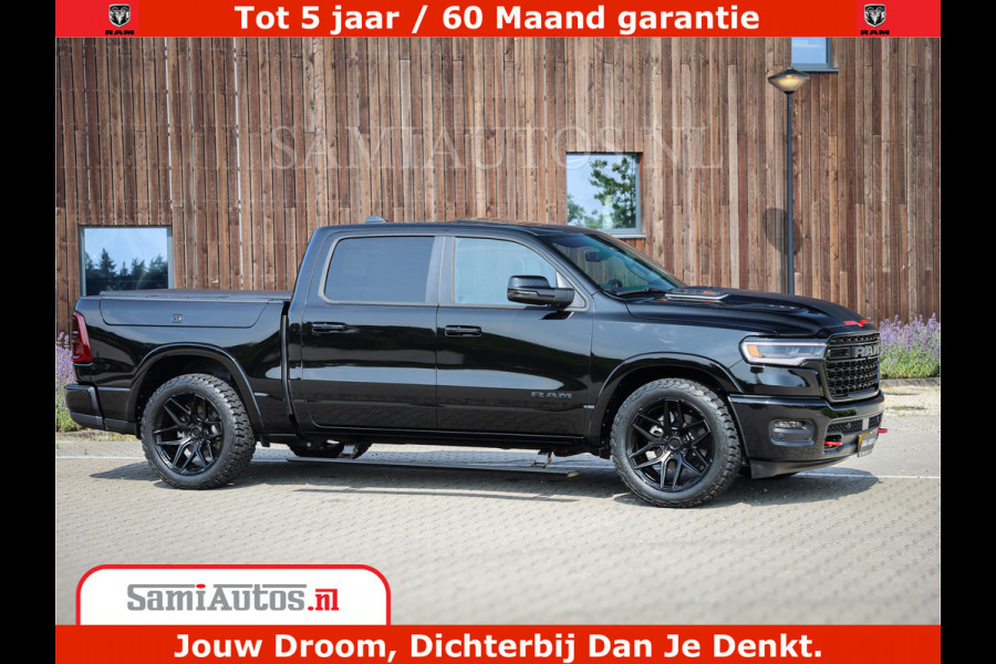 Dodge Ram 1500 Limited Night High Output 540HP 706Nm | Massage + Full Option | De Meest Luxe en Volle Pick-Up in zijn Klasse | Comfortabele Dubbele Cabine met Royale 5 Zitplaatsen | BPM vrij | Nu Leverbaar uit Voorraad | Voorraad Nr 2334 - 5409