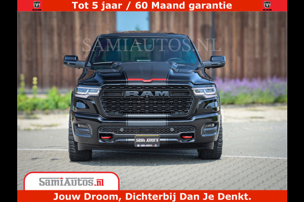 Dodge Ram 1500 Limited Night High Output 540HP 706Nm | Massage + Full Option | De Meest Luxe en Volle Pick-Up in zijn Klasse | Comfortabele Dubbele Cabine met Royale 5 Zitplaatsen | BPM vrij | Nu Leverbaar uit Voorraad | Voorraad Nr 2334 - 5409