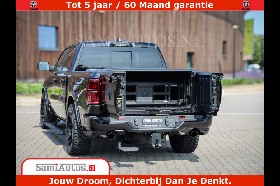 Dodge Ram 1500 Limited Night High Output 540HP 706Nm | Massage + Full Option | De Meest Luxe en Volle Pick-Up in zijn Klasse | Comfortabele Dubbele Cabine met Royale 5 Zitplaatsen | BPM vrij | Nu Leverbaar uit Voorraad | Voorraad Nr 2334 - 5409