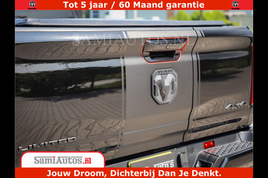 Dodge Ram 1500 Limited Night High Output 540HP 706Nm | Massage + Full Option | De Meest Luxe en Volle Pick-Up in zijn Klasse | Comfortabele Dubbele Cabine met Royale 5 Zitplaatsen | BPM vrij | Nu Leverbaar uit Voorraad | Voorraad Nr 2334 - 5409