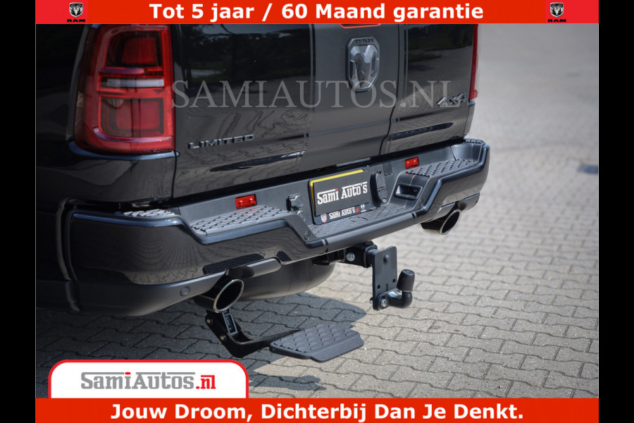 Dodge Ram 1500 Limited Night High Output 540HP 706Nm | Massage + Full Option | De Meest Luxe en Volle Pick-Up in zijn Klasse | Comfortabele Dubbele Cabine met Royale 5 Zitplaatsen | BPM vrij | Nu Leverbaar uit Voorraad | Voorraad Nr 2334 - 5409