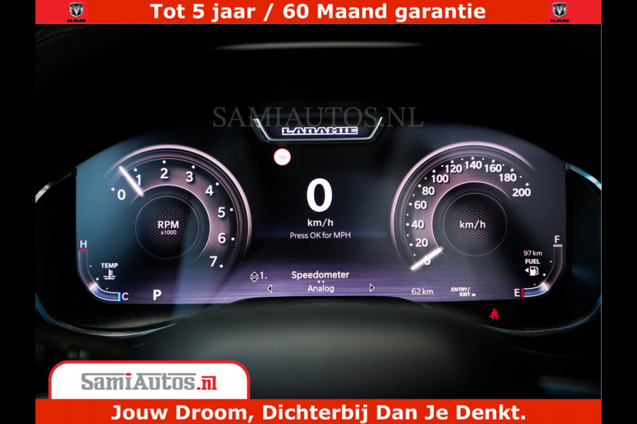 Dodge Ram 1500 Night Premium | Full Option | De Meest Luxe Pick-Up in zijn Klasse | Comfortabele Dubbele Cabine met Royale 5 Zitplaatsen | BPM vrij | Nu Leverbaar uit Voorraad | Voorraad Nr 2285 - 7648