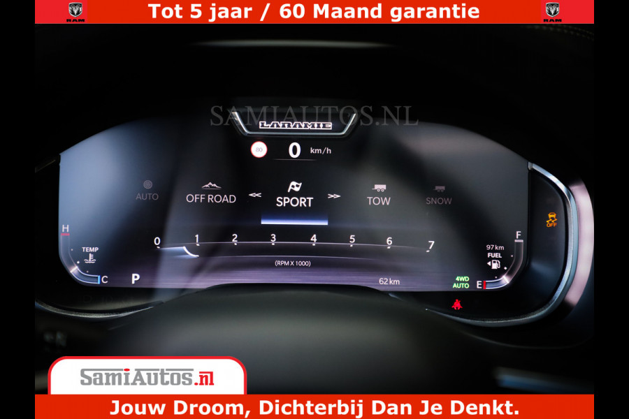 Dodge Ram 1500 Night Premium | Full Option | De Meest Luxe Pick-Up in zijn Klasse | Comfortabele Dubbele Cabine met Royale 5 Zitplaatsen | BPM vrij | Nu Leverbaar uit Voorraad | Voorraad Nr 2285 - 7648
