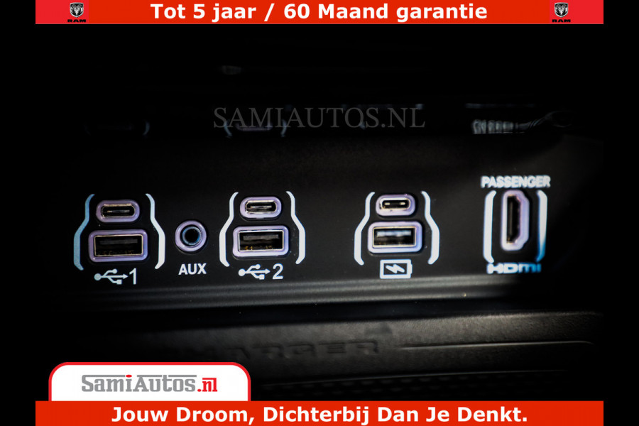 Dodge Ram 1500 Night Premium | Full Option | De Meest Luxe Pick-Up in zijn Klasse | Comfortabele Dubbele Cabine met Royale 5 Zitplaatsen | BPM vrij | Nu Leverbaar uit Voorraad | Voorraad Nr 2285 - 7648