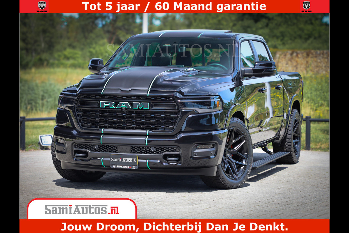 Dodge Ram 1500 Limited Night High Output 540HP 706Nm | Massage + Full Option | De Meest Luxe en Volle Pick-Up in zijn Klasse | Comfortabele Dubbele Cabine met Royale 5 Zitplaatsen | BPM vrij | Nu Leverbaar uit Voorraad | Voorraad Nr 2320 - 5138 Dodge Ram 1500 Limited Night High Output 540HP 706Nm | Massage + Full Option | De Meest Luxe en Volle Pick-Up in zijn Klasse | Comfortabele Dubbele Cabine met Royale 5 Zitplaatsen | BPM vrij | Nu Leverbaar uit Voorraad | Voorraad Nr 2320 - 5138
