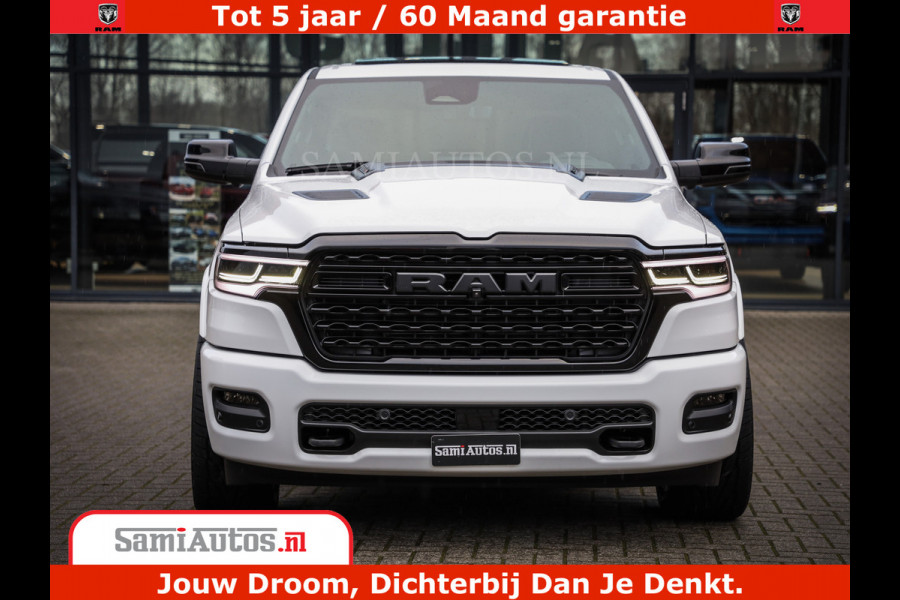 Dodge Ram 1500 Limited Night High Output 540HP 706Nm | Massage + Full Option | De Meest Luxe en Volle Pick-Up in zijn Klasse | Comfortabele Dubbele Cabine met Royale 5 Zitplaatsen | BPM vrij | Nu Leverbaar uit Voorraad | Voorraad Nr 2352 - 7649