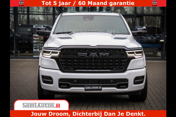 Dodge Ram 1500 Limited Night High Output 540HP 706Nm | Massage + Full Option | De Meest Luxe en Volle Pick-Up in zijn Klasse | Comfortabele Dubbele Cabine met Royale 5 Zitplaatsen | BPM vrij | Nu Leverbaar uit Voorraad | Voorraad Nr 2352 - 7649