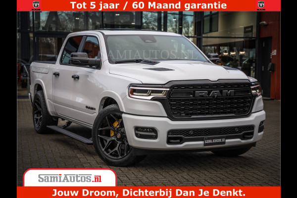 Dodge Ram 1500 Limited Night High Output 540HP 706Nm | Massage + Full Option | De Meest Luxe en Volle Pick-Up in zijn Klasse | Comfortabele Dubbele Cabine met Royale 5 Zitplaatsen | BPM vrij | Nu Leverbaar uit Voorraad | Voorraad Nr 2352 - 7649