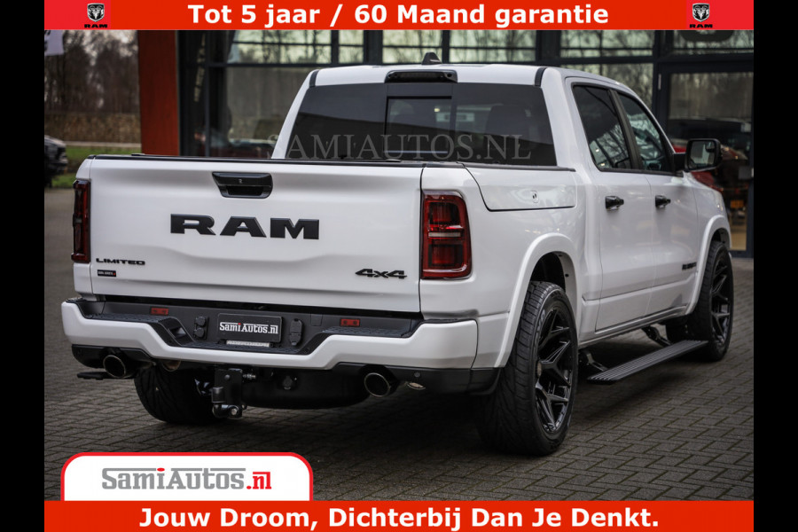 Dodge Ram 1500 Limited Night High Output 540HP 706Nm | Massage + Full Option | De Meest Luxe en Volle Pick-Up in zijn Klasse | Comfortabele Dubbele Cabine met Royale 5 Zitplaatsen | BPM vrij | Nu Leverbaar uit Voorraad | Voorraad Nr 2352 - 7649