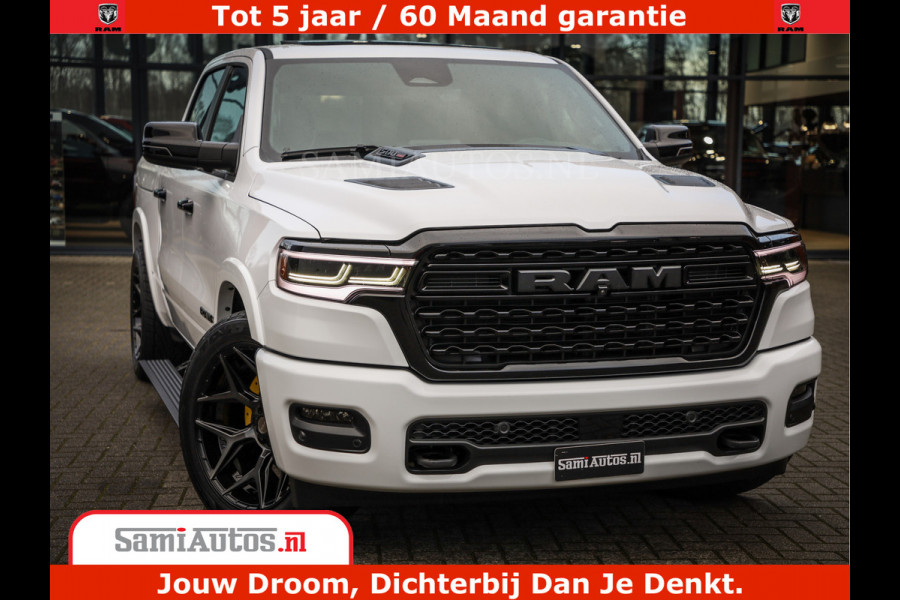 Dodge Ram 1500 Limited Night High Output 540HP 706Nm | Massage + Full Option | De Meest Luxe en Volle Pick-Up in zijn Klasse | Comfortabele Dubbele Cabine met Royale 5 Zitplaatsen | BPM vrij | Nu Leverbaar uit Voorraad | Voorraad Nr 2352 - 7649