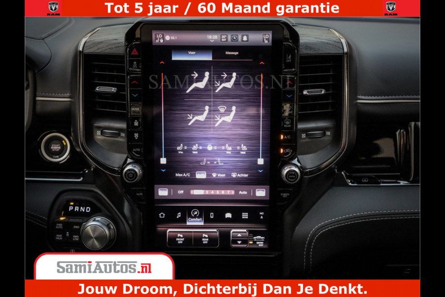 Dodge Ram 1500 Limited Night High Output 540HP 706Nm | Massage + Full Option | De Meest Luxe en Volle Pick-Up in zijn Klasse | Comfortabele Dubbele Cabine met Royale 5 Zitplaatsen | BPM vrij | Nu Leverbaar uit Voorraad | Voorraad Nr 2352 - 7649